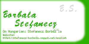 borbala stefanecz business card